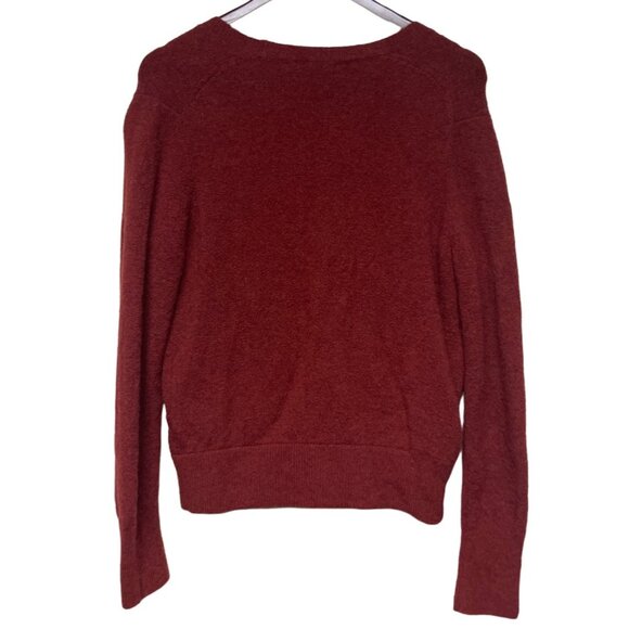 Madewell Women's Sweater Wrap Front Coziest Yarn Pullover Wool Alpaca Medium - Picture 4 of 9